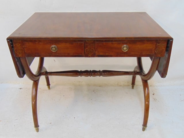 2 DRAWER SOFA TABLE WITH DROP
