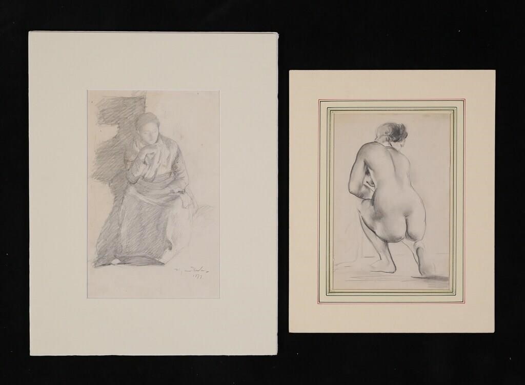 2 DRAWINGS OF WOMEN2 drawings on