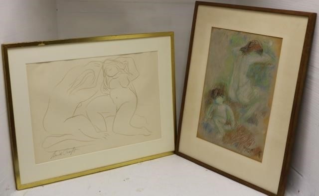 2 DRAWINGS.  ONE BY JOSE DE