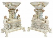 (2) DRESDEN STYLE PORCELAIN CO
