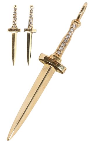 (2) DRU BY THEA MILLER 14K GOLD