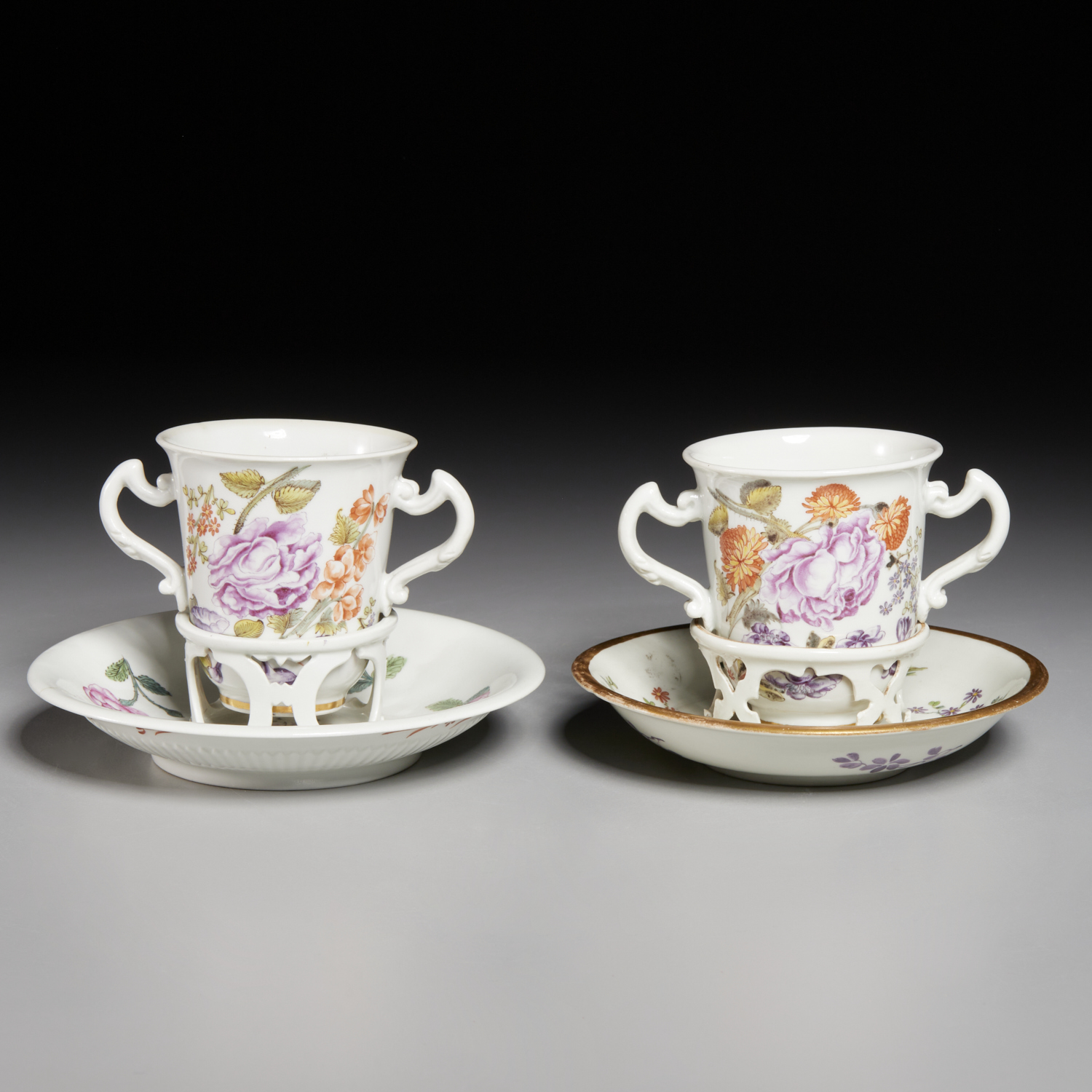 (2) DU PAQUIER BEAKERS ON