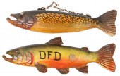 (2) DULUTH DFD CARVED FISH DEC