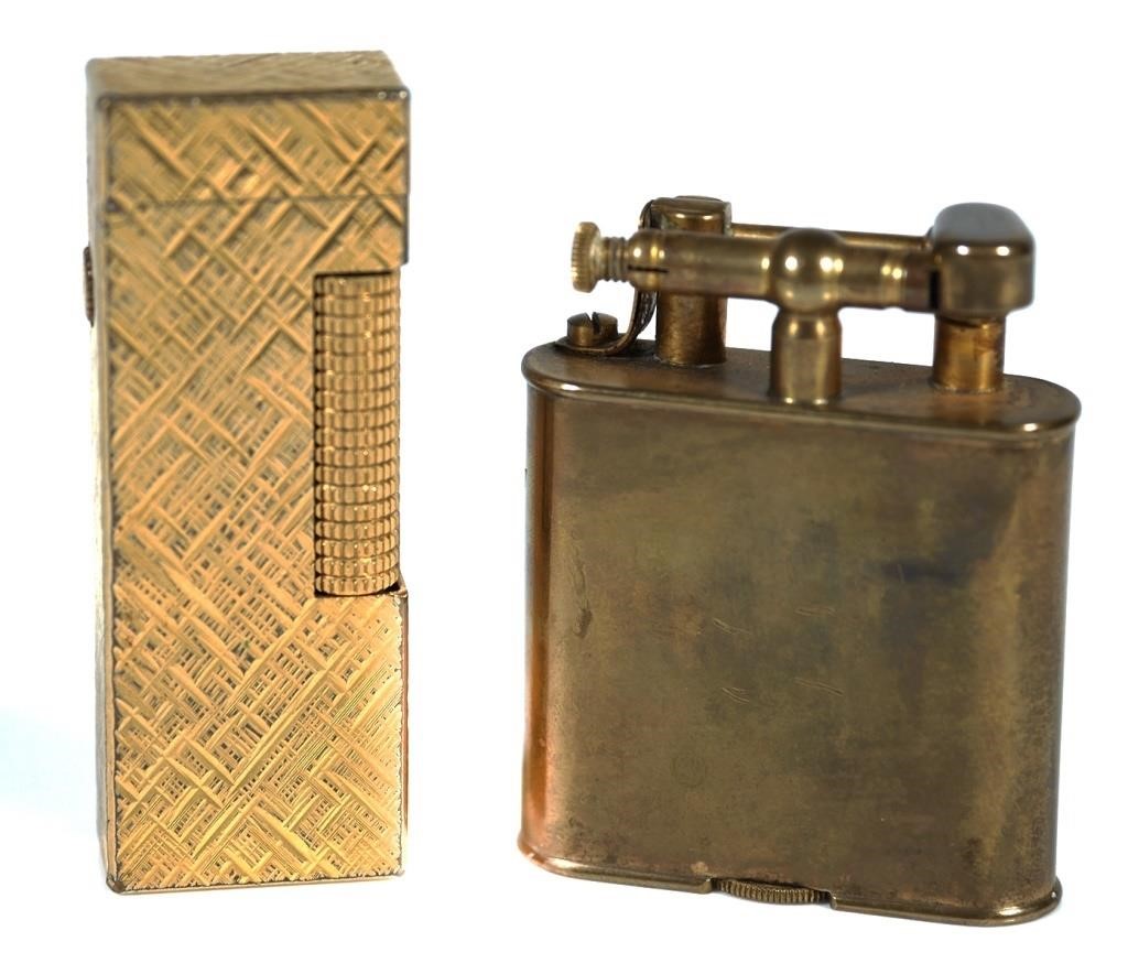 (2) DUNHILL SWISS GOLD PLATED