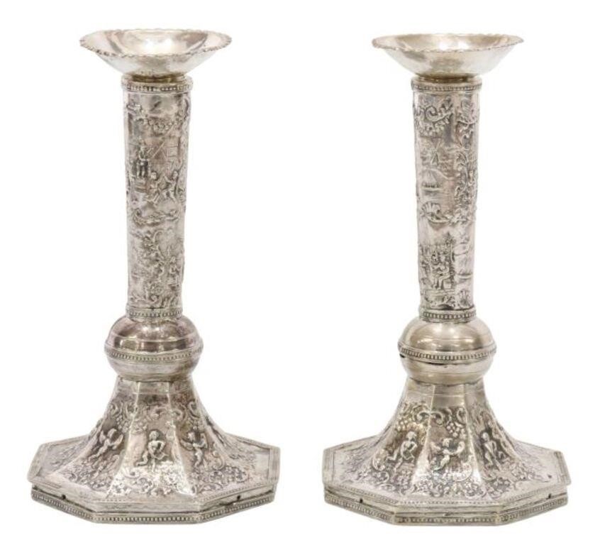 (2) DUTCH 833 SILVER REPOUSSE