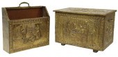 (2) DUTCH BRASS REPOUSSE COFFE