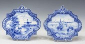 (2) DUTCH DELFT BLUE & WHITE W