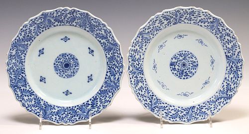 (2) DUTCH DELFT BLUE &AMP; WHITE