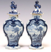 (2) DUTCH DELFT BLUE &AMP; WHI
