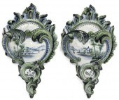 (2) DUTCH DELFT CERAMIC GREEN