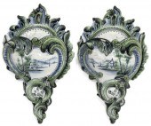 (2) DUTCH DELFT CERAMIC GREEN
