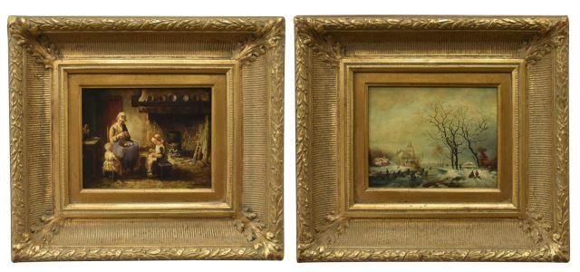 (2) DUTCH STYLE GENRE & LANDSCAPE