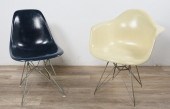 2 EAMES FIBERGLASS CHAIRS FOR