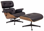 (2) EAMES STYLE BLACK LEATHER
