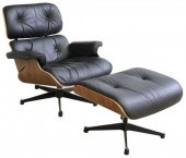 (2) EAMES STYLE LOUNGE CHAIR &