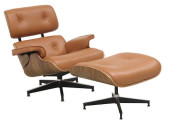 (2) EAMES STYLE TAN LEATHER LO