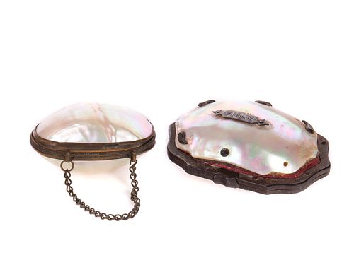 2 EARLY 1800'S MOTHER OF PEARL
