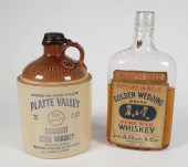 (2) EARLY 1900S WHISKEY BOTTLE