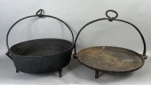 2 EARLY CAST IRON COOKWARE PIE