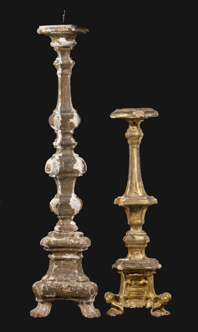 (2) EARLY ITALIAN PRICKET FORM