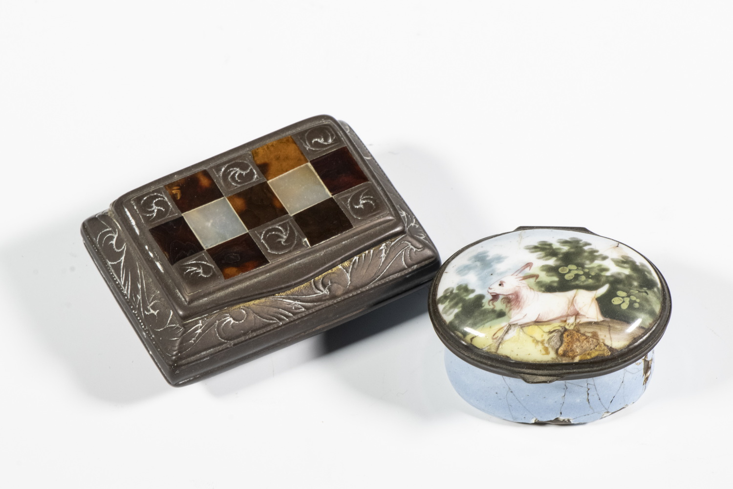 (2) EARLY MINIATURE BOXES