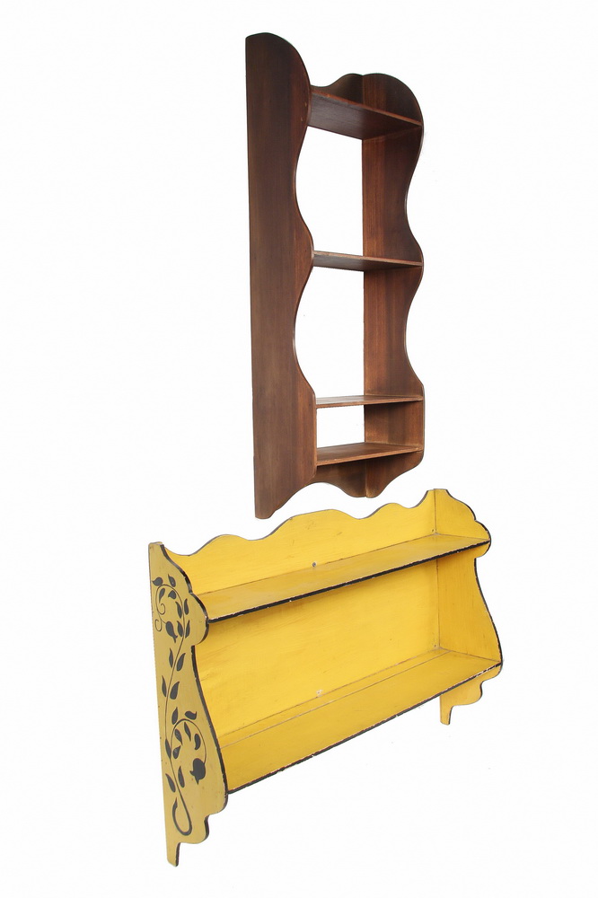(2) EARLY WALL SHELVES - Two
