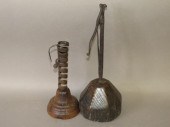 2 EARLY WROUGHT IRON LIGHTING
