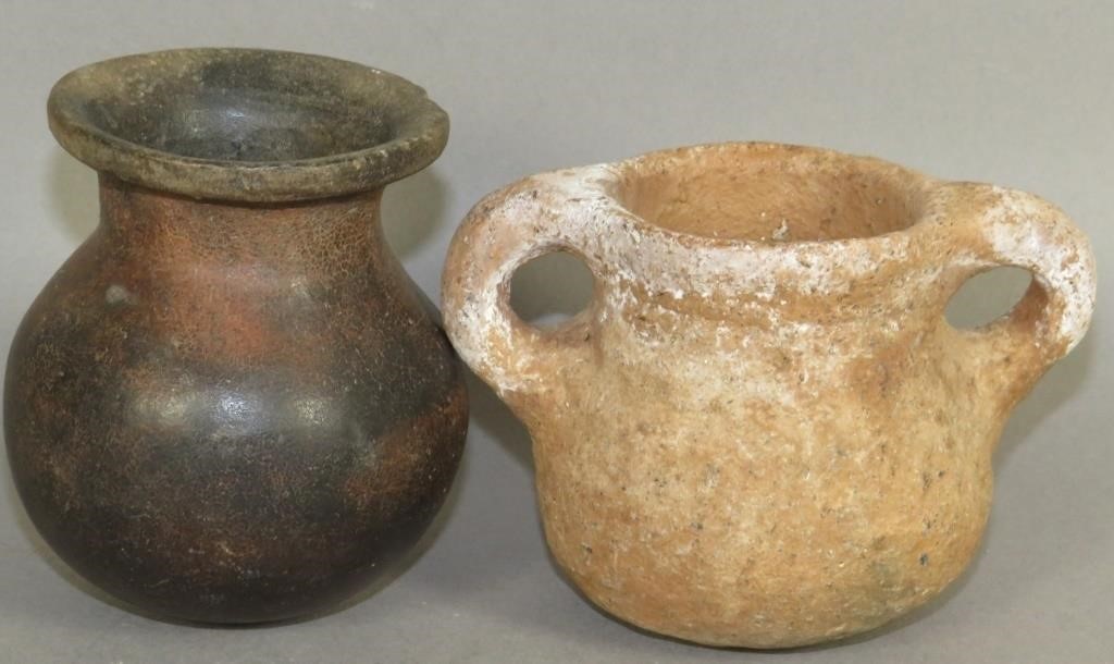 2 EARTHENWARE POTSca. pre-Columbian