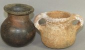 2 EARTHENWARE POTSca. pre-Colu