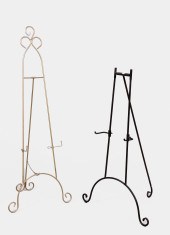 (2) easels, c/o brass painted