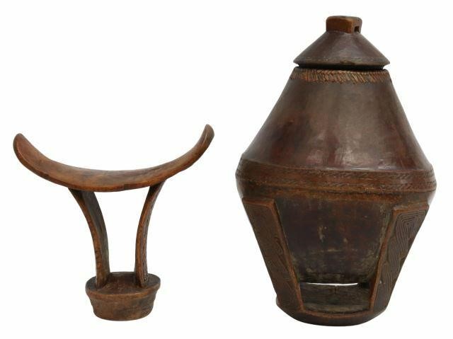 (2) EAST AFRICAN TRIBAL CARVED