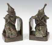 (2) EAST ASIAN PATINATED BRONZ