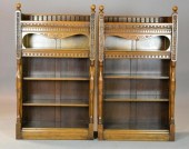 (2) EASTLAKE-STYLE CARVED BOOK