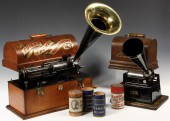 (2) EDISON CYLINDER PHONOGRAPH