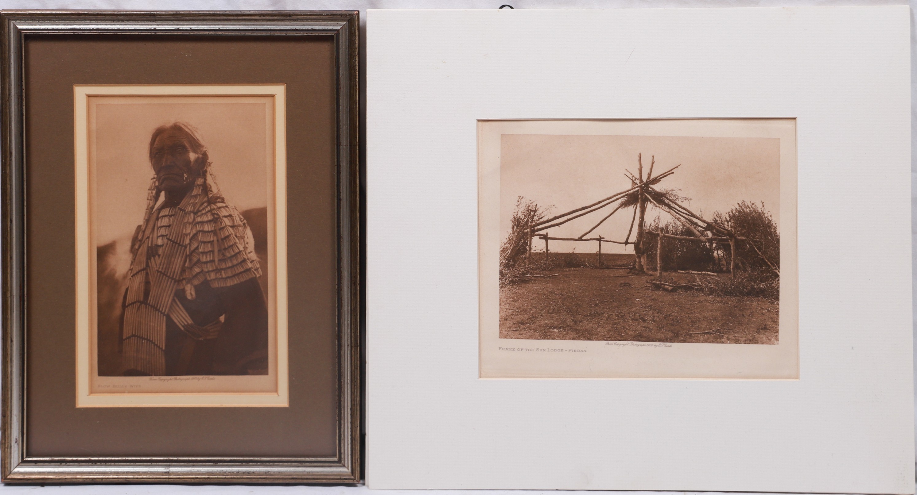 (2) Edward Curtis photogravures,