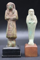 (2) EGYPTIAN USHABTI FIGURES.