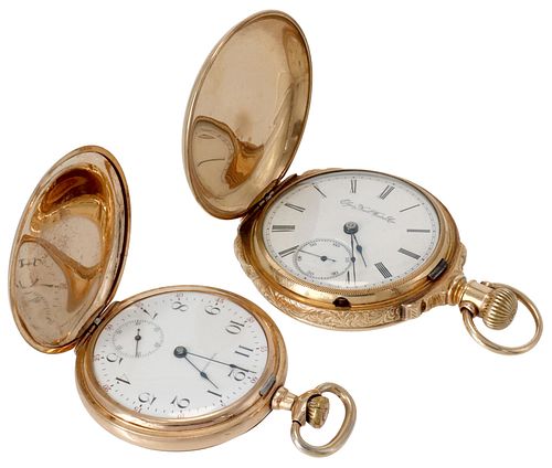 (2) ELGIN &AMP; WALTHAM HUNTER CASE