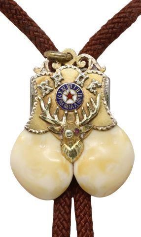 (2) ELKS LODGE 14KT GOLD & TOOTH