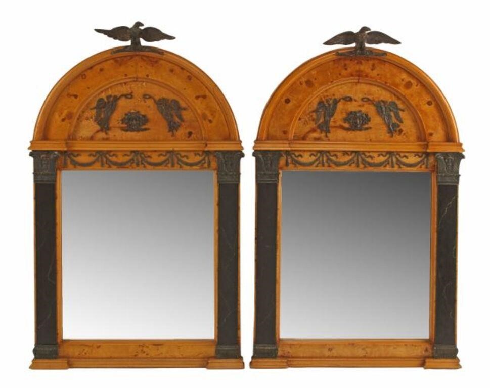 (2) EMPIRE STYLE BRONZE-MOUNTED