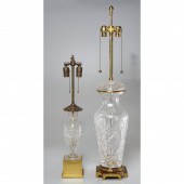 (2) EMPIRE STYLE CUT GLASS LAM