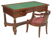 (2) EMPIRE STYLE MAHOGANY BURE