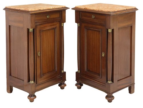 (2) EMPIRE STYLE MARBLE-TOP