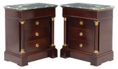 (2) EMPIRE STYLE MARBLE-TOP MA