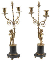 (2) EMPIRE STYLE ORMOLU &AMP;