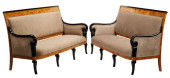(2) EMPIRE STYLE PARCEL-EBONIZ