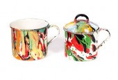 2 END OF DAY GRANITEWARE MUGSG