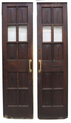 (2) ENGLISH ARCHITECTURAL PANELED