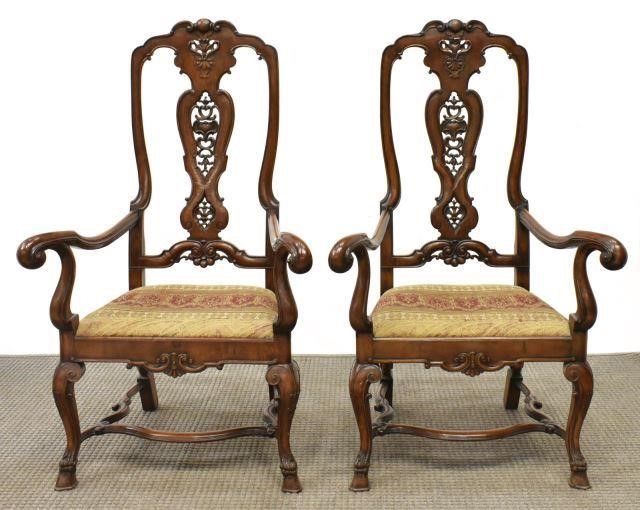 (2) ENGLISH ARMCHAIRS ON HOOF