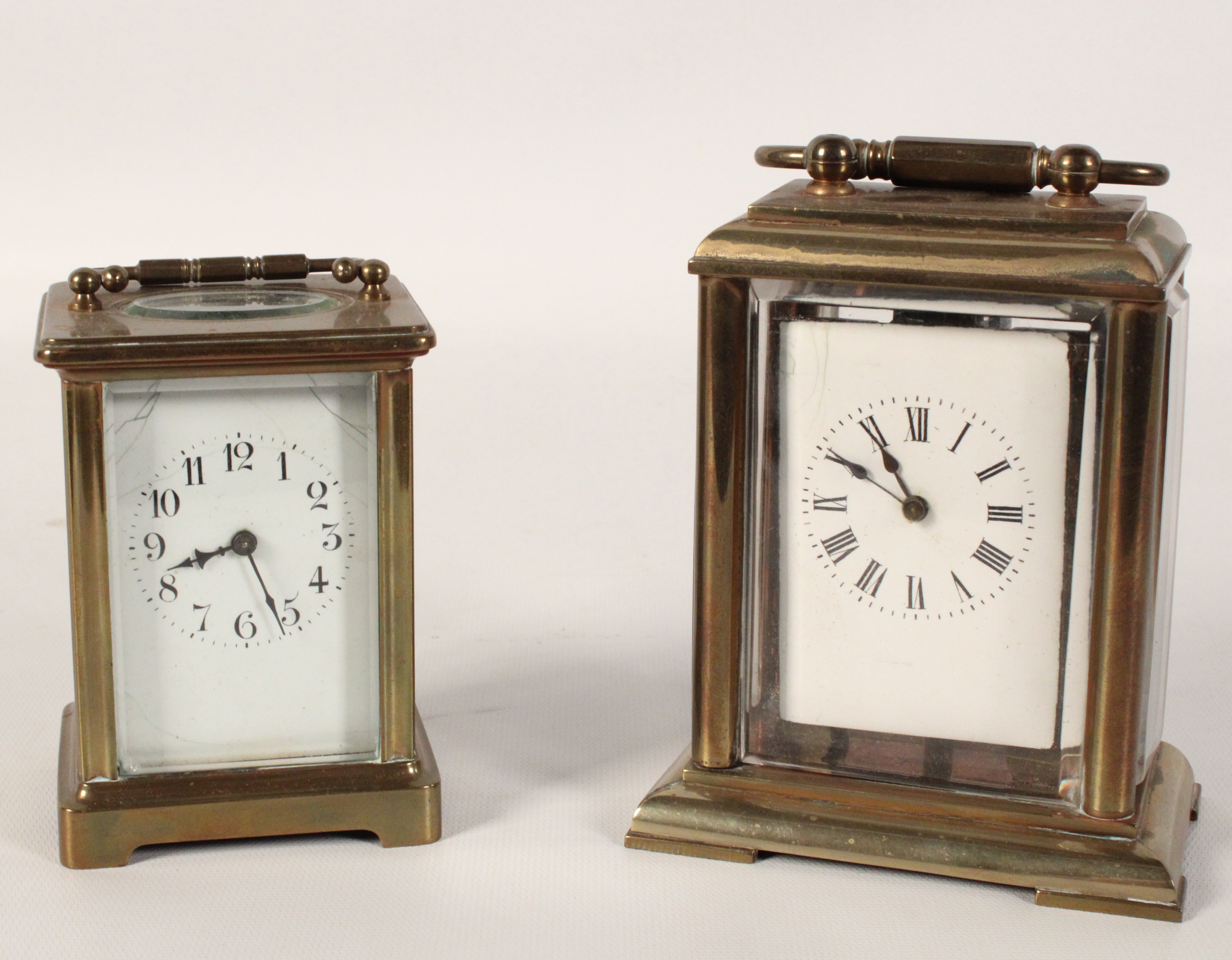 2 ENGLISH CARRIAGE CLOCKS 2 EARLY
