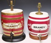 (2) ENGLISH CERAMIC BRANDY CAS